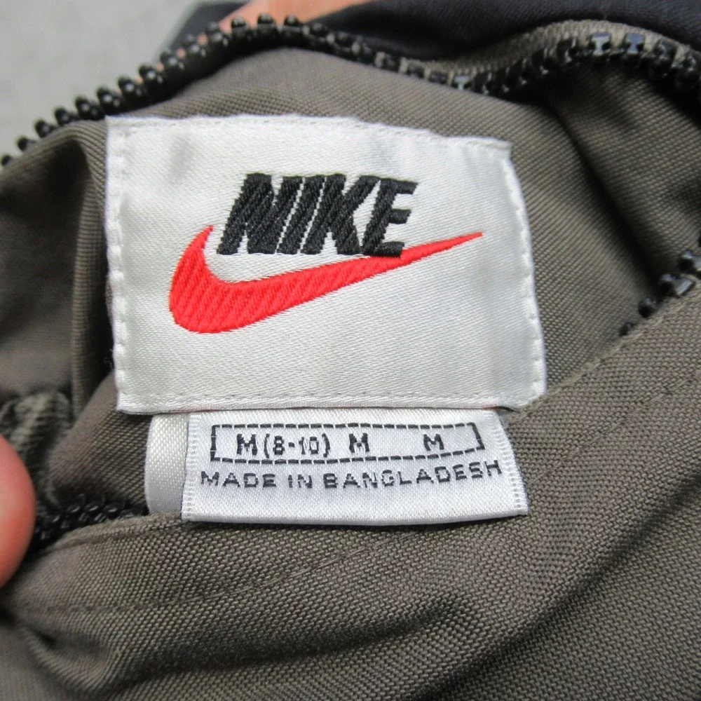 Nike Vest Youth Medium Blue Insulated Quilted Puffer Full Zip Reversible VTG‎